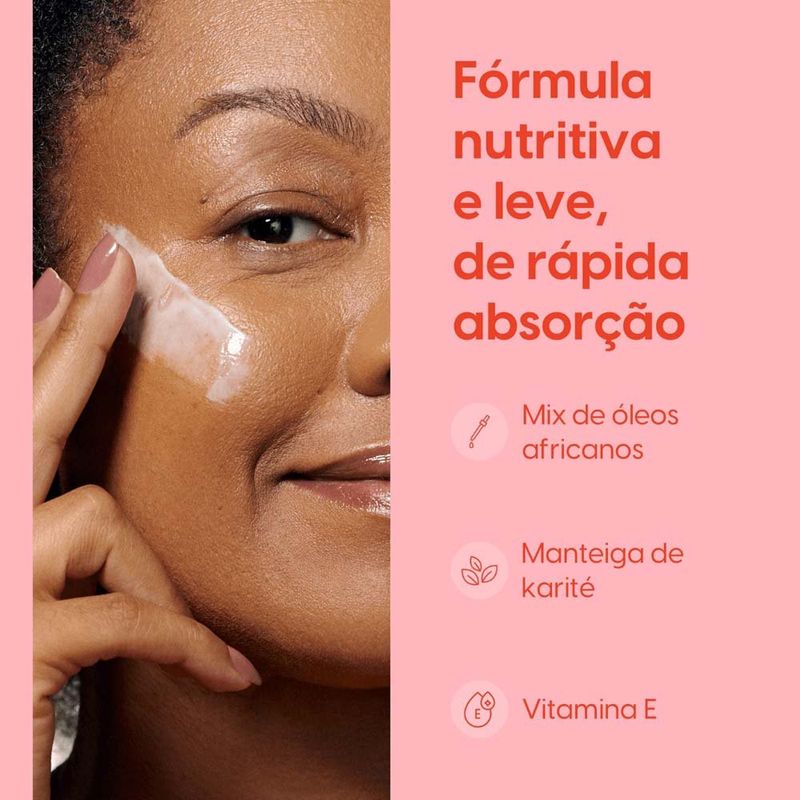 gel creme hidratante facial negra rosa antipoluição 100g