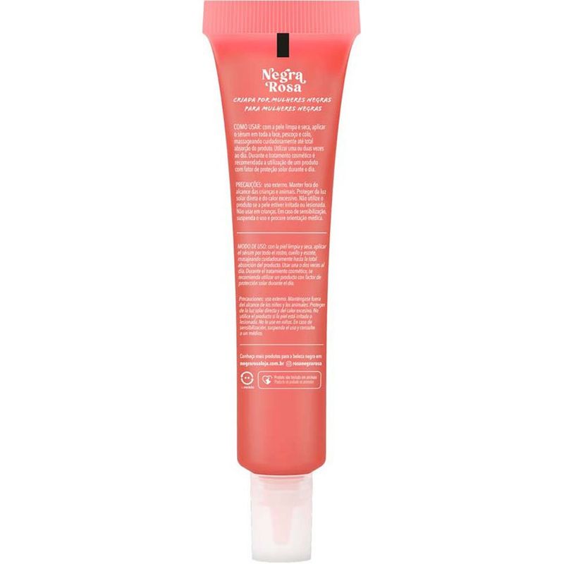 serum uniformizador facial negra rosa antimarcas 30ml