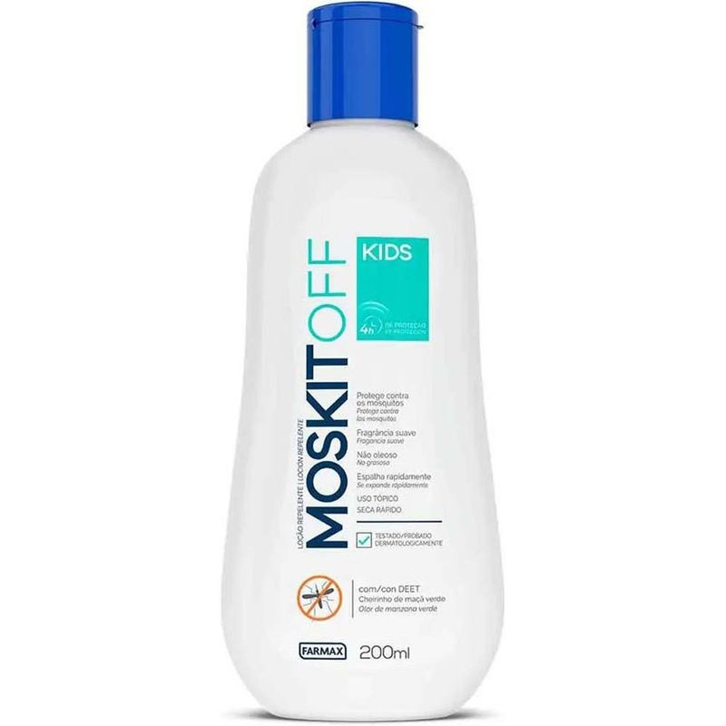 loção repelente moskitoff kids com deet 200ml
