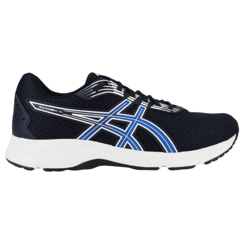 tênis esportivo masculino n° 39 asics raiden 4 preto e azul (mp)