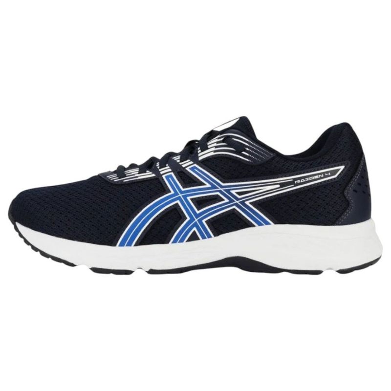 tênis esportivo masculino n° 39 asics raiden 4 preto e azul (mp)