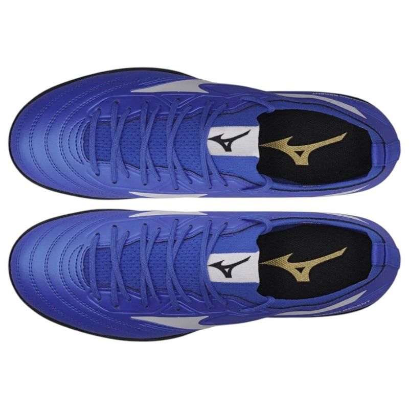 chuteira society n° 42 mizuno regent azul branco (mp)