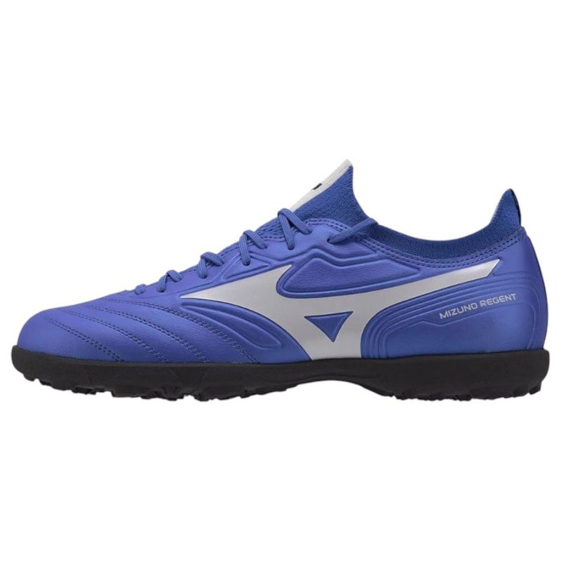 chuteira society n° 42 mizuno regent azul branco (mp)