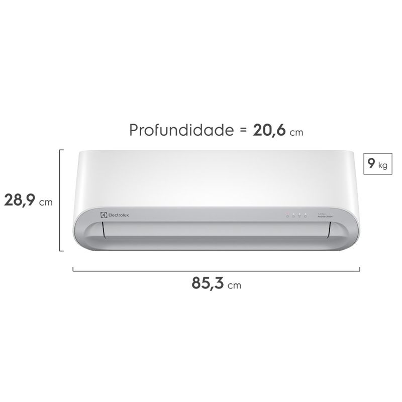 ar-condicionado split 9.000 btus electrolux linha color adapt classe d 220v ui09f / ue09f