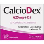 calciodex cálcio 625mg + vitamina d3 180 comprimidos suplemento vitamínico mineral hertz