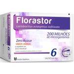 florastor probiótico lactobacillus 6 sachês de 4g sabor laranja união química