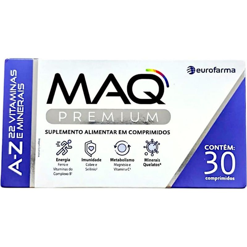 maq premium 30 comprimidos suplemento vitamínico mineral eurofarma