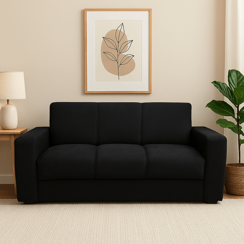 Buffer Couch Surfers Black サイズ3 Sofá 3 Lugares Juruá Veludo Marjom Preto