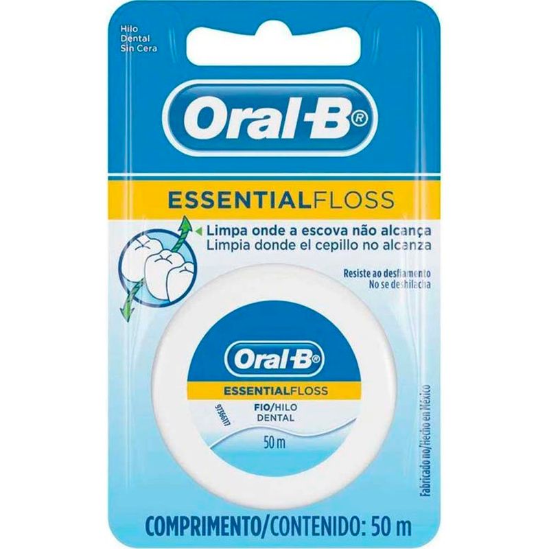 fio dental oral-b essential floss 50m