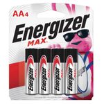 pilha alcalina energizer max aa4 4 unidades