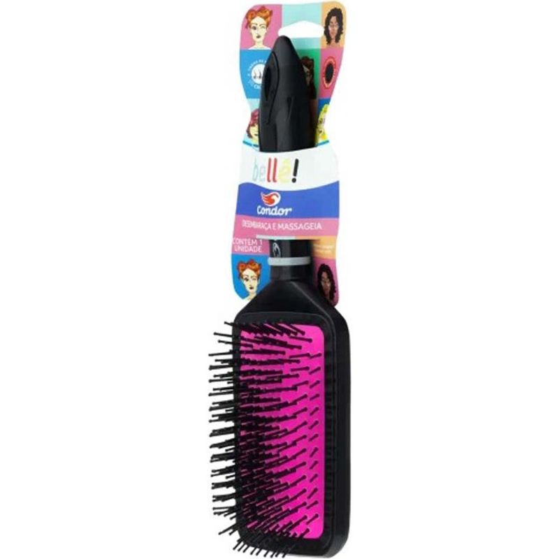 escova de cabelo raquete belle condor