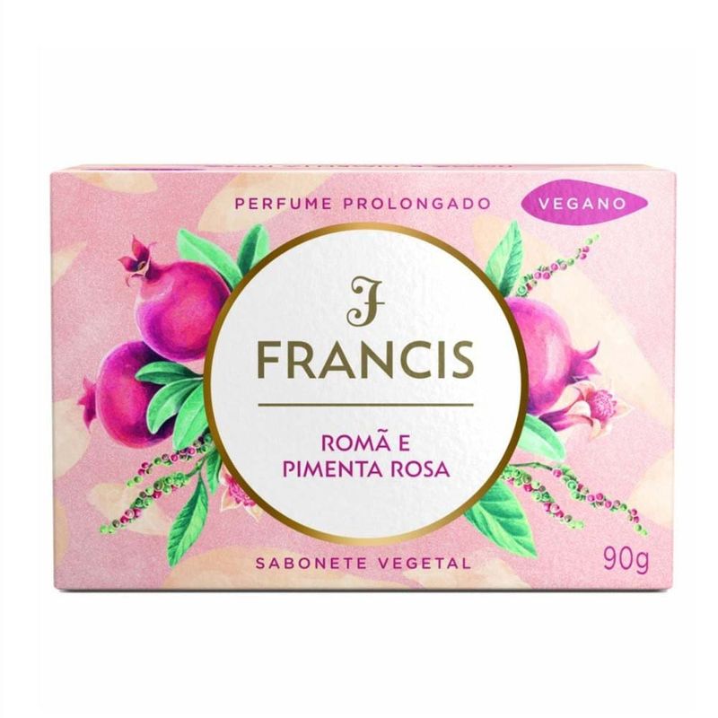 sabonete em barra francis clássico romã e pimenta rosa 90g