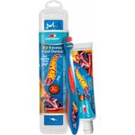 kit condor hot wheels escova dental infantil + gel dental infantil 50g + estojo protetor