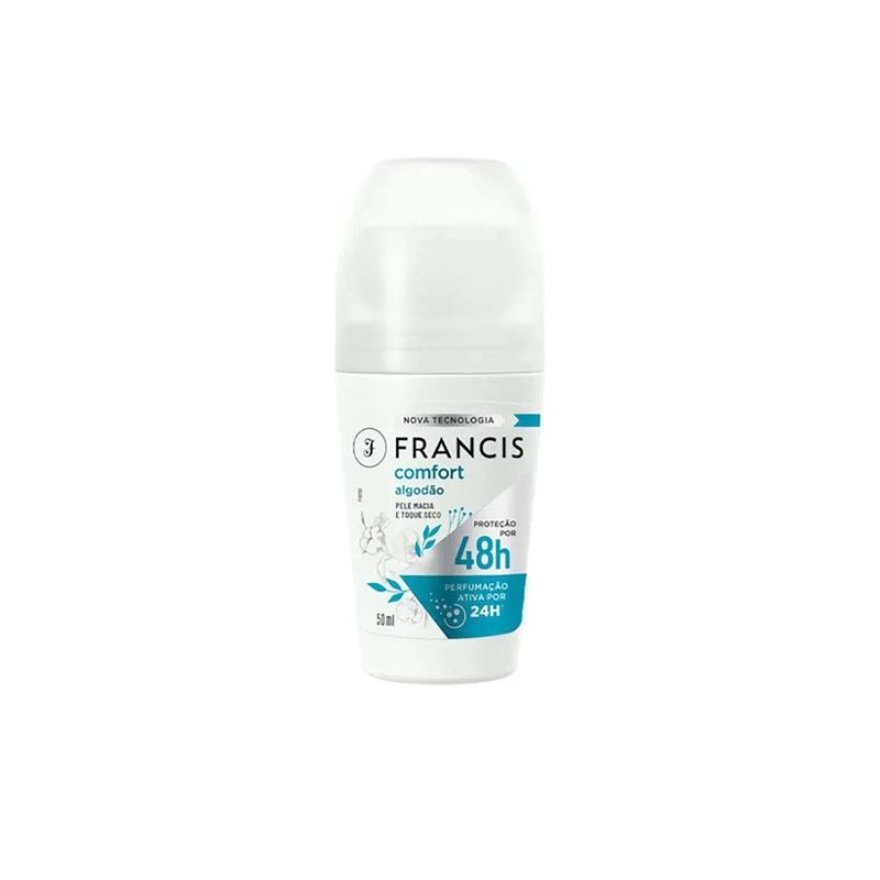 desodorante roll-on francis classic branco 50ml
