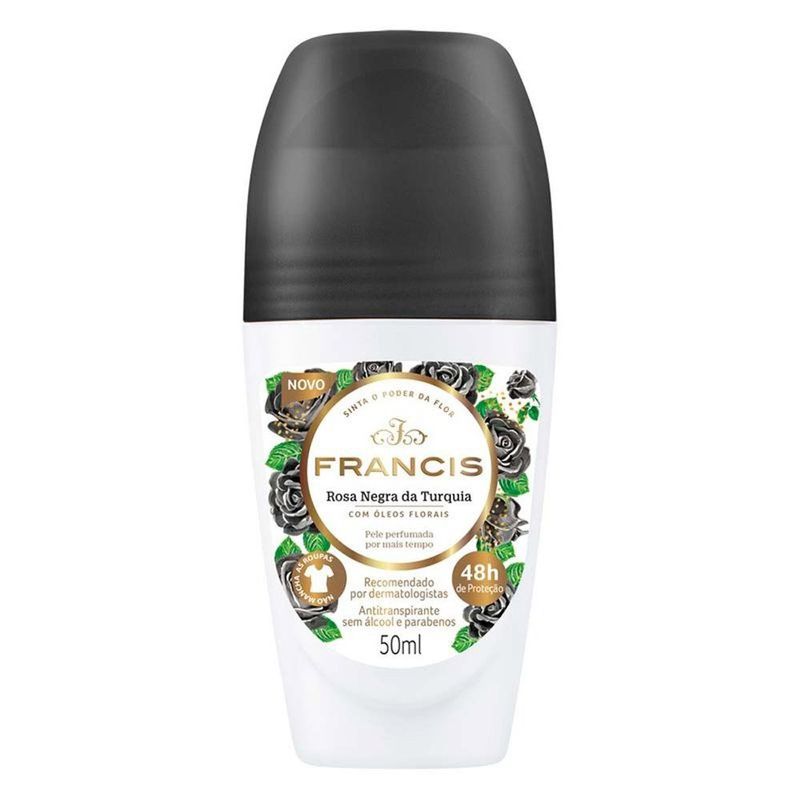 desodorante roll-on francis classic preto 50ml