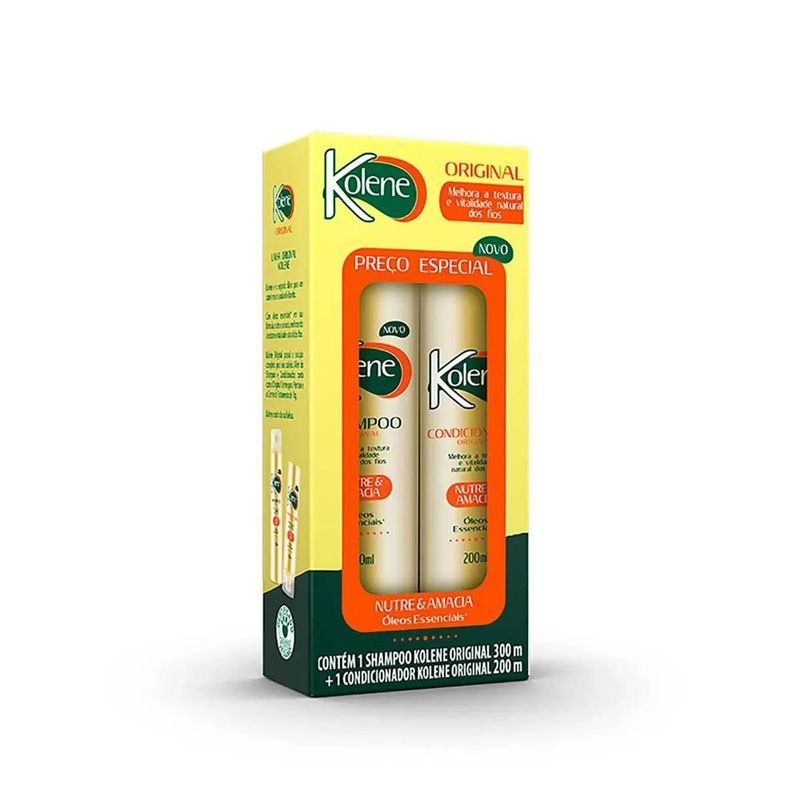 kit shampoo 300ml + condicionador 200ml kolene original