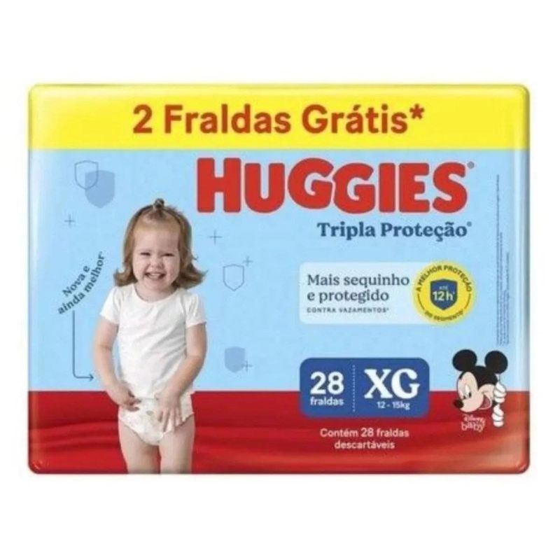 fralda huggies xg 28un