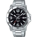relógio casio prata e preto mtp-vd01d-1bv a-bi