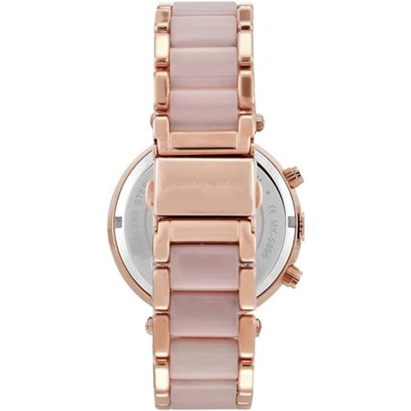 relógio feminino michael kors ouro rosa a-mbi