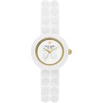 relógio kate spade com pulseira de silicone 28mm branco a-mbi