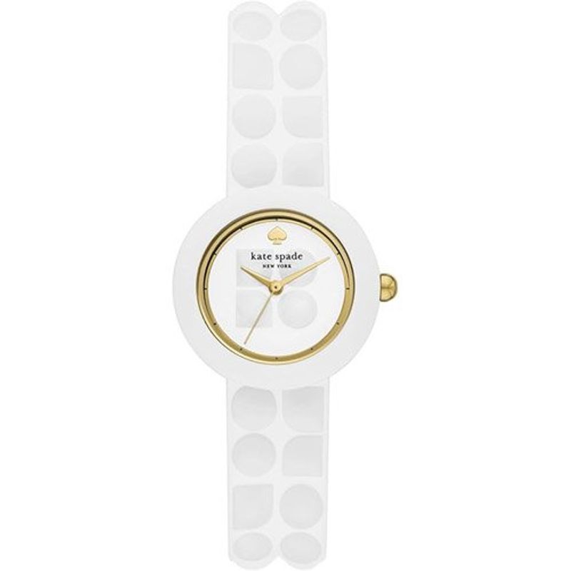 relógio kate spade com pulseira de silicone 28mm branco a-mbi