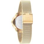 relógio feminino tommy hilfiger 33mm dourado a-bi