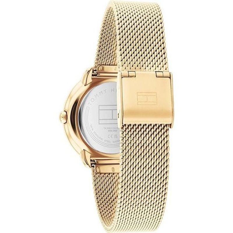 relógio feminino tommy hilfiger 33mm dourado a-bi