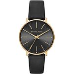 relógio feminino michael kors mk2747 com pulseira de couro preto a-mbi