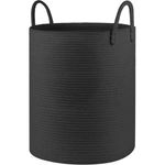 cesta para roupa suja hobasket algodão preto a-mbi