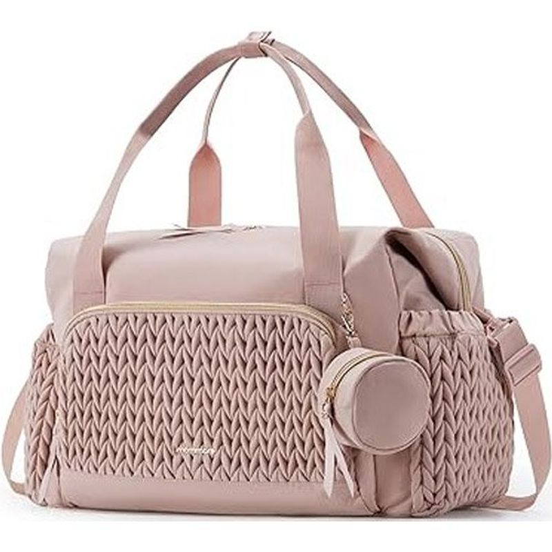 bolsa de fraldas para viagem mommore rosa a-mbi
