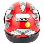 capacete gow interlagos vermelho e prata 60 (mp)