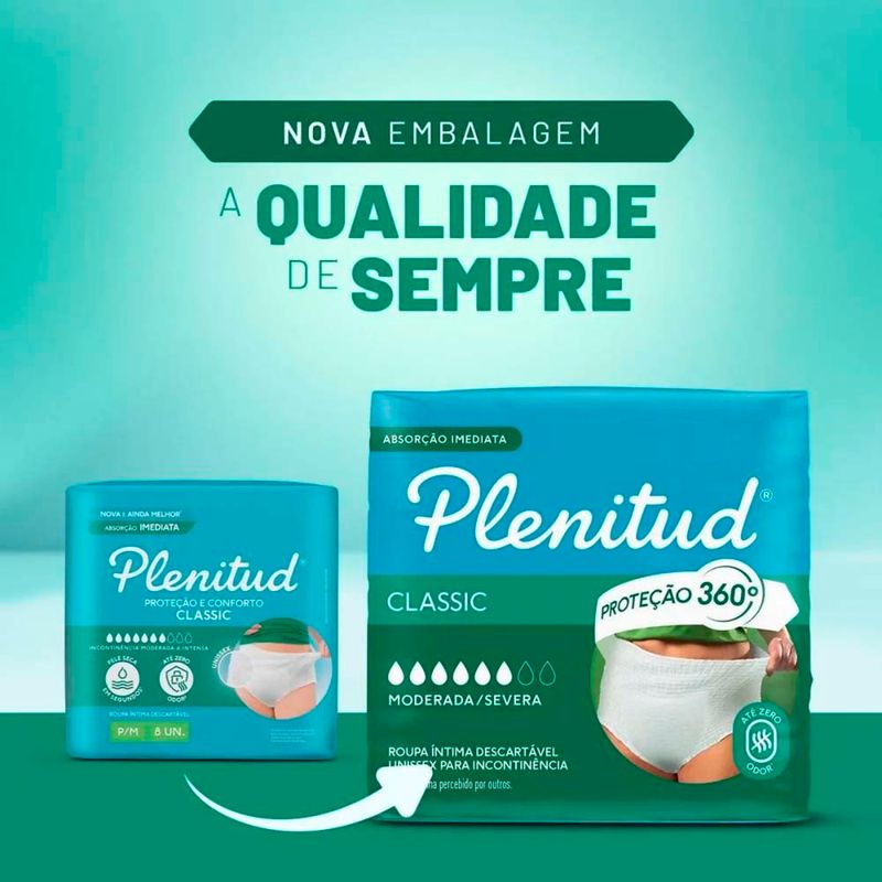 roupa íntima descartável plenitud absorção intensa g/xg 24 unidades