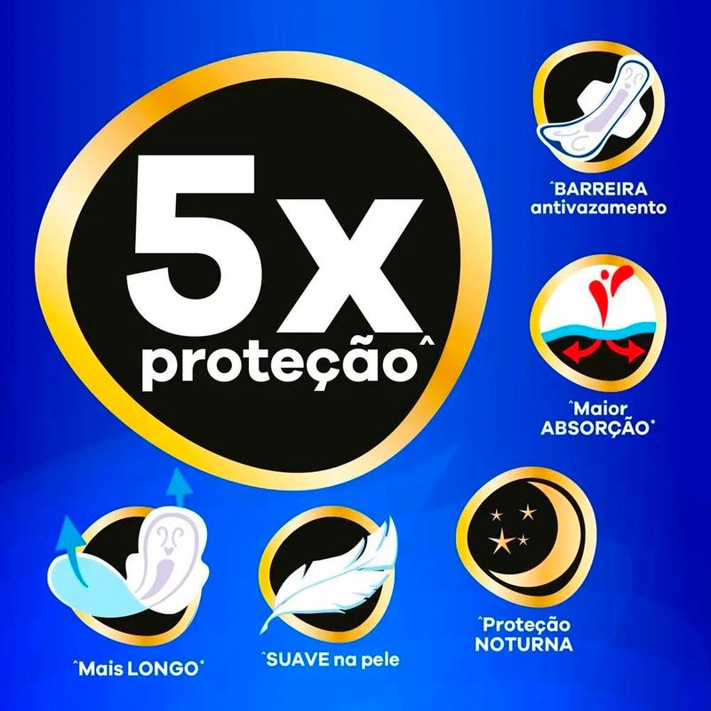 absorvente always noites tranquilas com abas xg 42 unidades