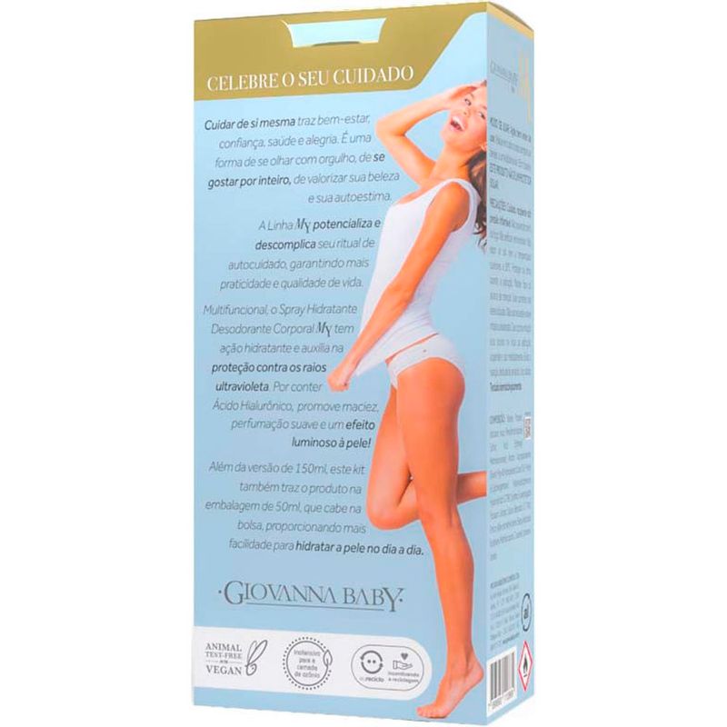 kit spray giovanna baby desodorante corporal blue fps10 2 unidades