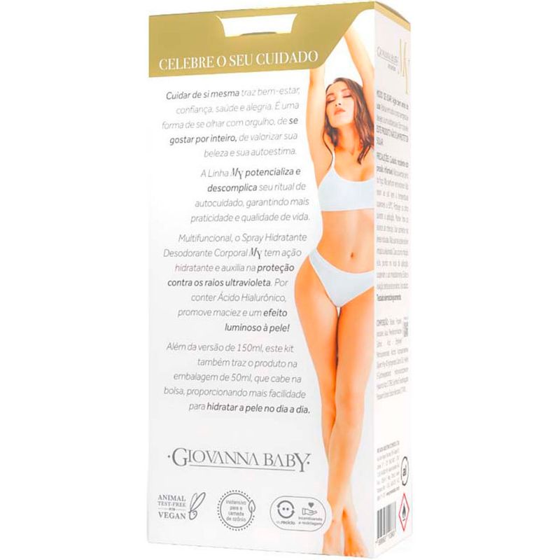 kit spray giovanna baby desodorante corporal sem perfume fps10 2 unidades
