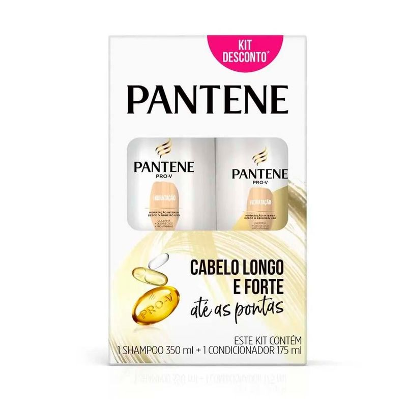 kit pantene hidratação shampoo 350ml e condicionador 175ml
