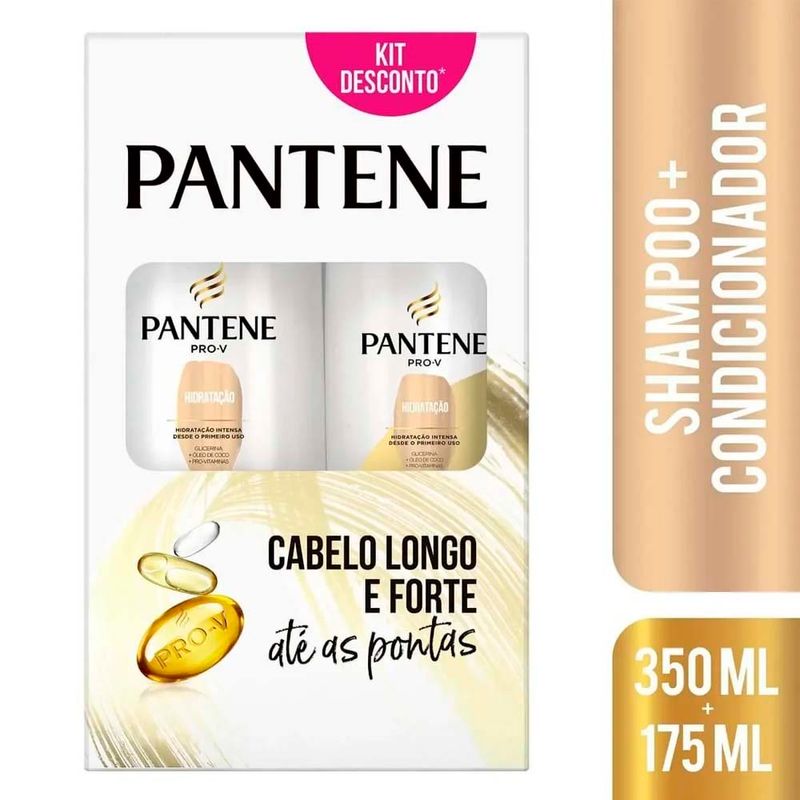 kit pantene hidratação shampoo 350ml e condicionador 175ml