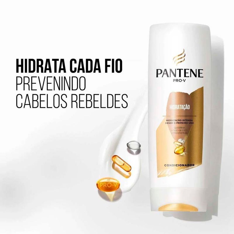 kit pantene hidratação shampoo 350ml e condicionador 175ml