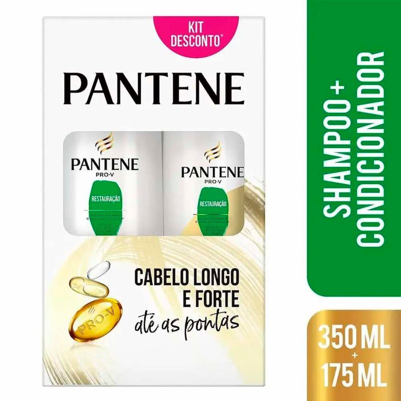 kit pantene restauração shampoo 350ml e condicionador 175ml