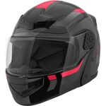 capacete mixs gladiator delta s cinza/vermelho 58