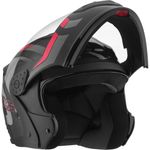 capacete mixs gladiator delta s cinza/vermelho 58