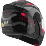 capacete mixs gladiator delta s cinza/vermelho 58