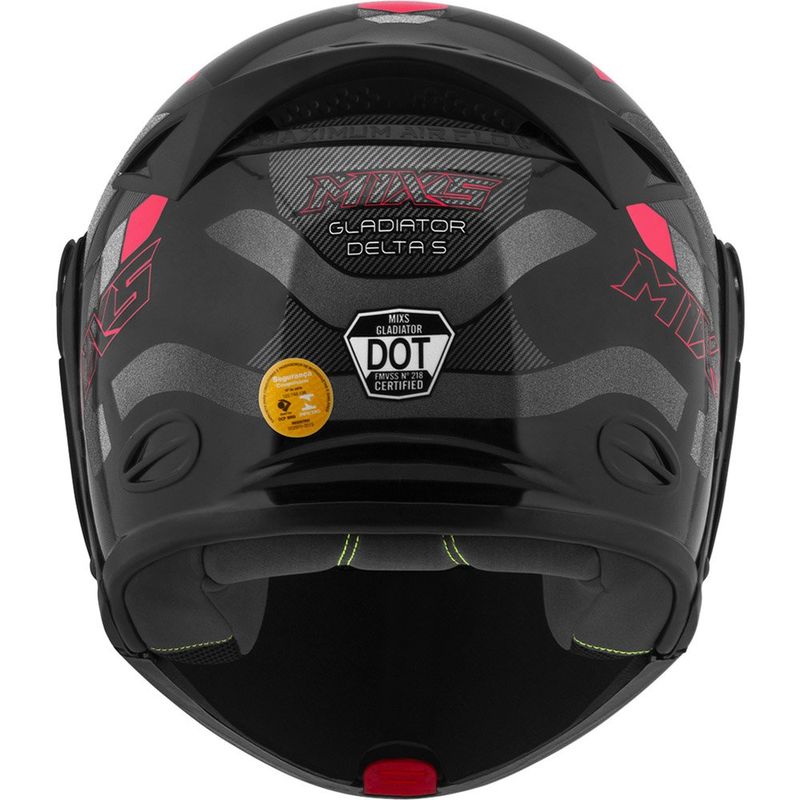 capacete mixs gladiator delta s cinza/vermelho 58