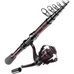 combo de pesca vara carretilha qudrakast vermelho a-mbi