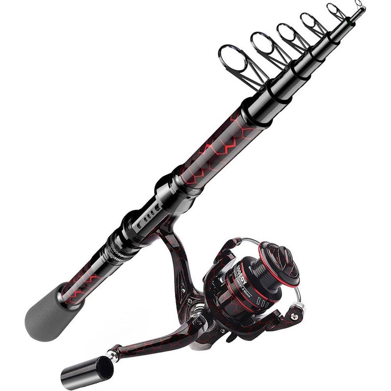 combo de pesca vara carretilha qudrakast vermelho a-mbi