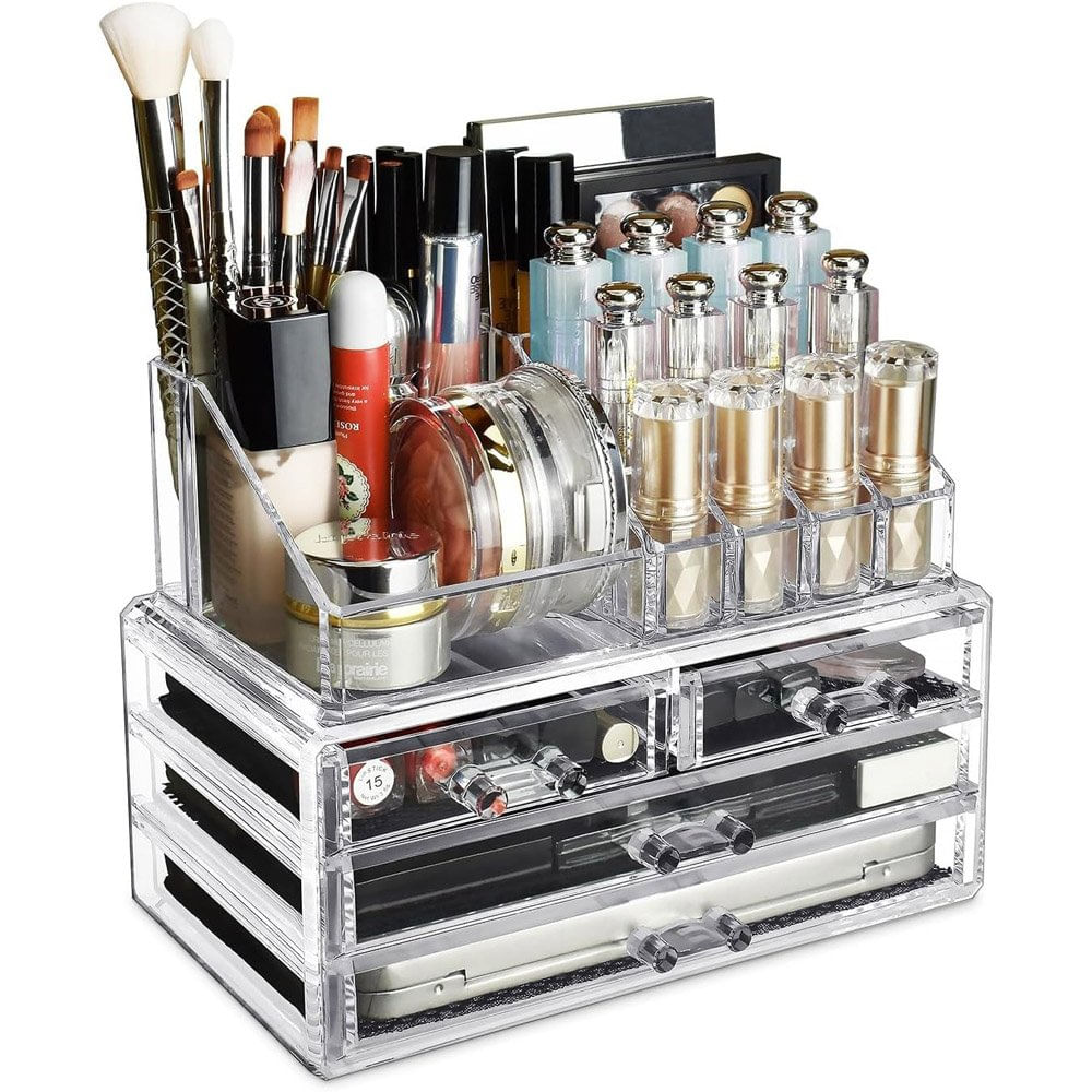 Organizador de Maquiagem 4 Gavetas Ikee Design Transparente (MBI)