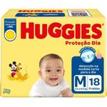 fralda descartável huggies proteção dia jumbinho tam m 18 unidades