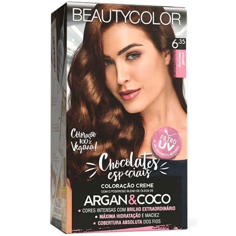 titura para cabelo beauty color 6.35 chocolate glammour