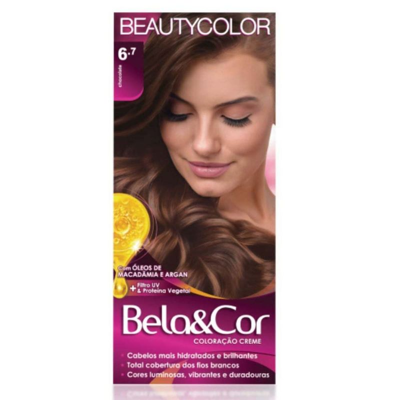 titura para cabelo beauty color bela e cor 6.7 chocolate
