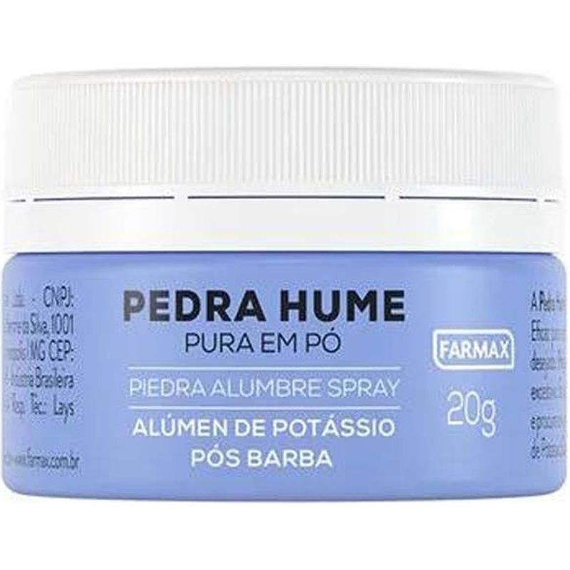 pedra hume em pó farmax 20g